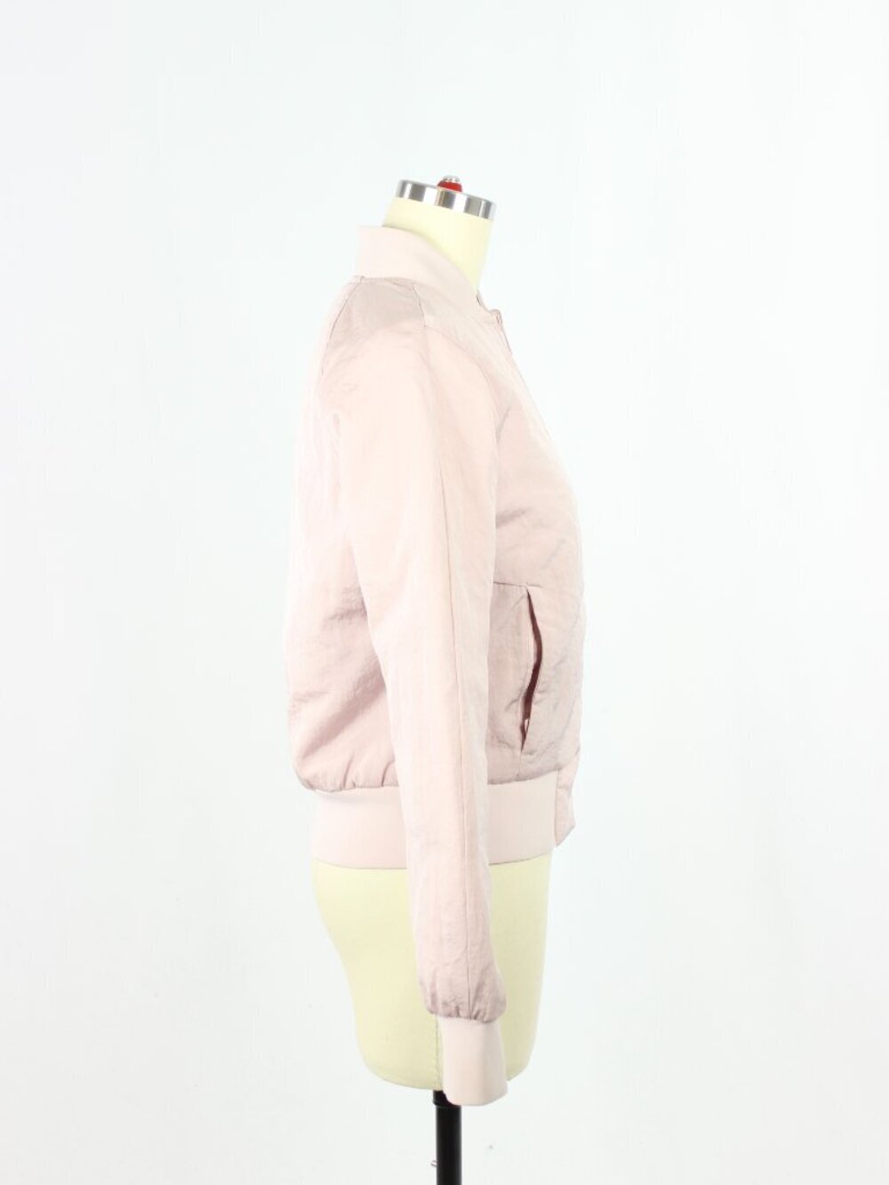 LULULEMON Non-Stop Reversible Misty Pink Water Repellent Bomber Jacket, Size 4 - Picture 4 of 16
